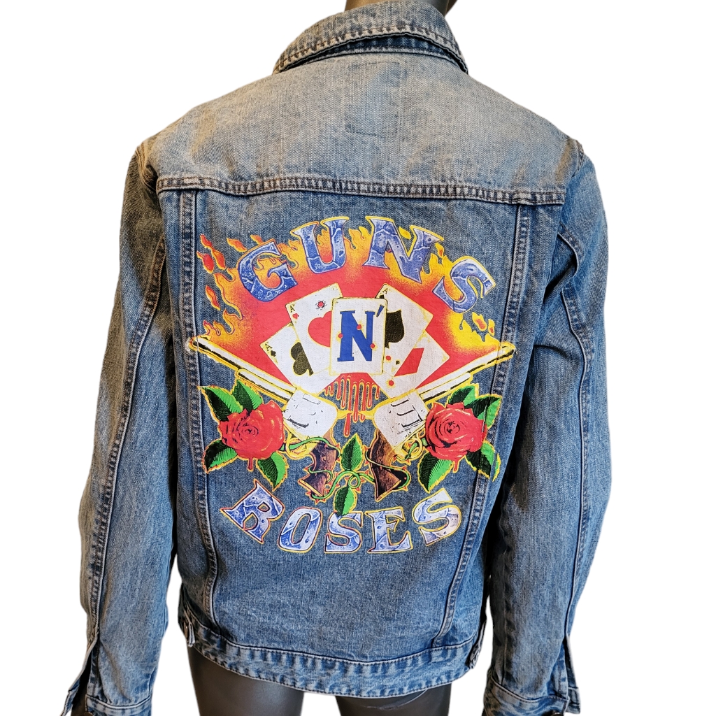 381. Guns N' Roses Denim Jean Jacket - Size Large